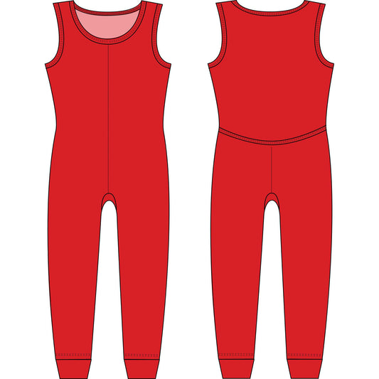 Mod Union™ | BucolicBamboo Red Knit Jersey Sleeveless Women's Union Suit-Loungewear-X-Small-Red-Hagsters