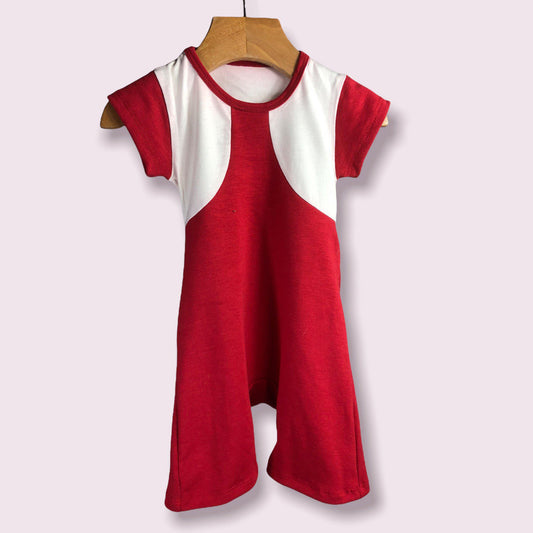 Mock Vest Baby Girl Shorts Romper-Baby One-Pieces-12-18 months-Red-Hagsters